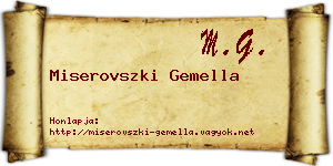 Miserovszki Gemella névjegykártya